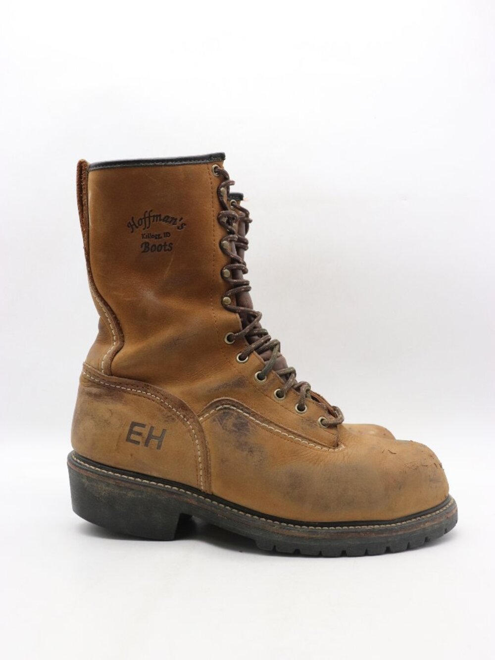 Hoffman Kellogg ID Brown Leather Men's 9.5 D Waterproof Steel Toe Boots USA